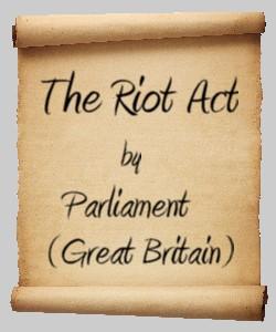 Cover Art for The Riot Act (1714)