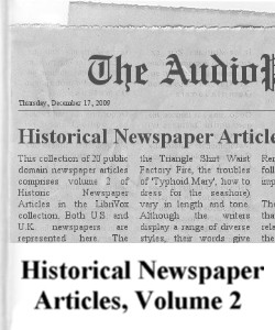 Cover Art for Historical Newspaper Articles, Volume 2