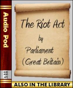 Audio Book The Riot Act (1714)